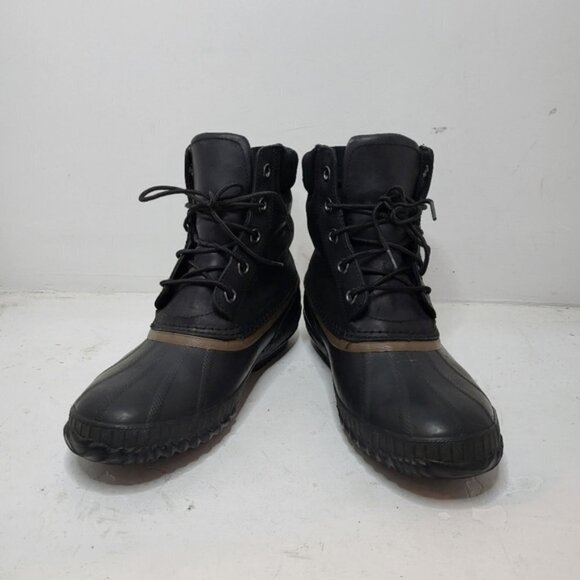 SOREL Cheyanne Lace Full Grain Black Boot Size 8 - Picture 1 of 10